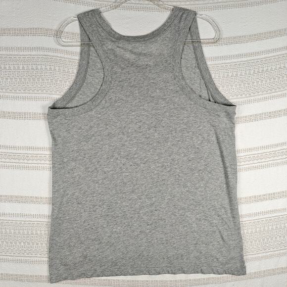 Nike Gray Tank Top Large White Swoosh Logo Women's Size XL Athletic - Picture 2 of 7